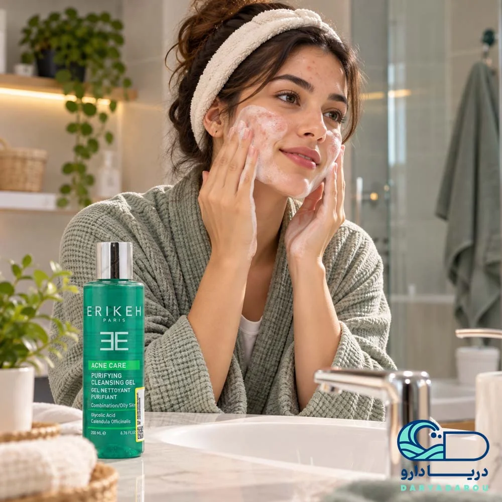 ژل پاک کننده و کنترل کننده چربی اریکه